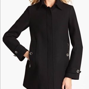 Burberry Brit Elmsby Black Wool Blend Coat US 4